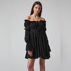 HAODUOY\ Black Babydoll Dress L 🖤